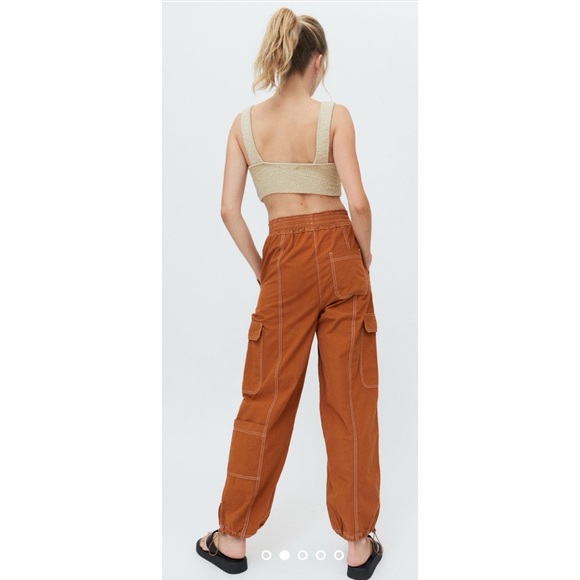 👯♀️Host Pick⚡️BDG Urban Outfitters Poplin Tie-Cuff Jogger Pants - Picture 2 of 12